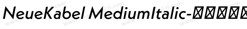 NeueKabel MediumItalic字体转换